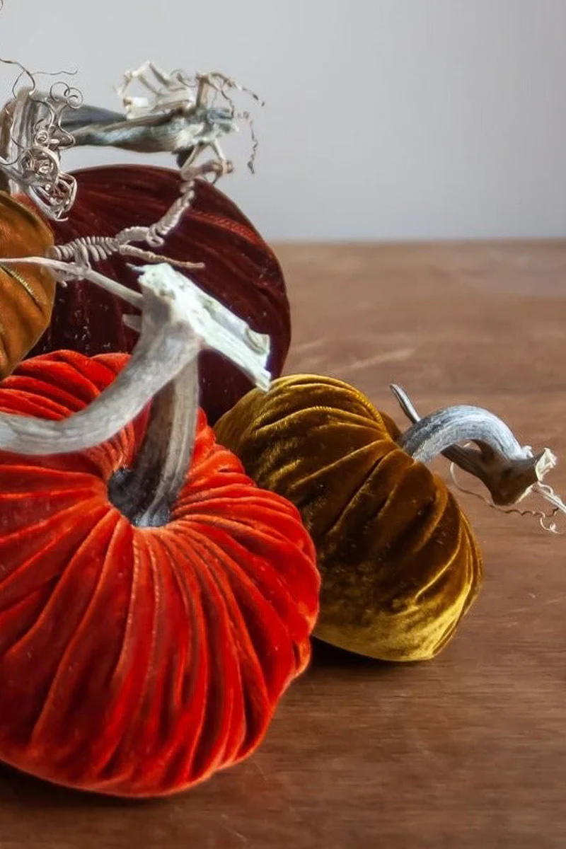 Plush Pumpkin Velvet Pumpkin 10" Harvest - Image 2