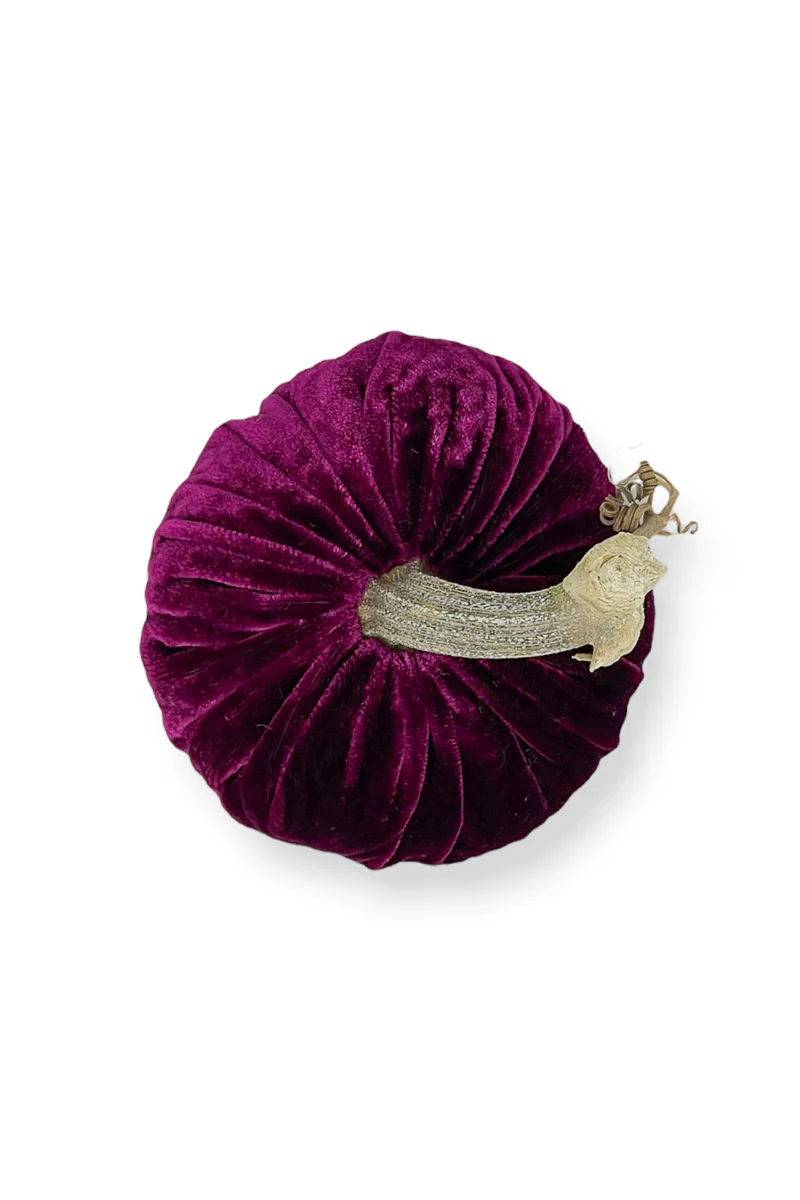 Plush Pumpkin Velvet Pumpkin 4" Magenta - Image 3