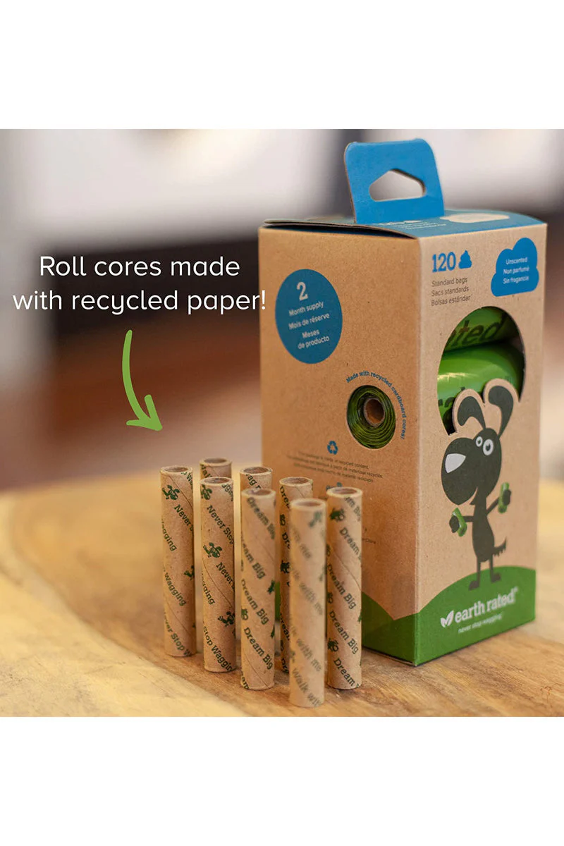 Earth Rated Dog Poop Bags Unscented 8 Rolls 120 Count - Image 3