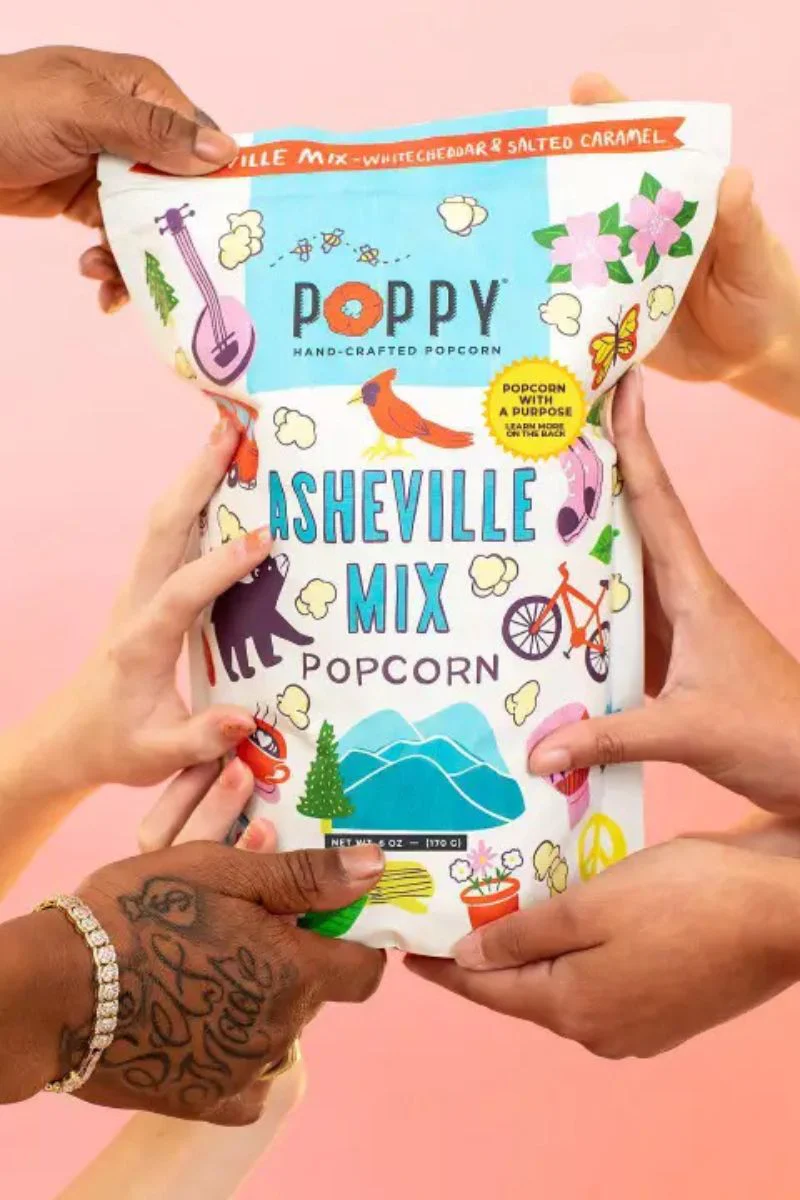 Poppy Hand-Crafted Popcorn Asheville Mix Artist Bag - Image 2
