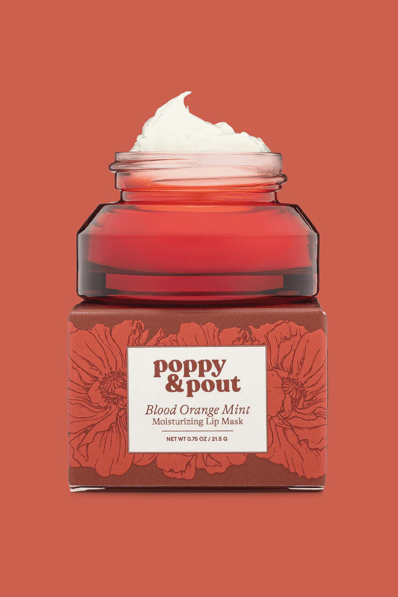 Poppy & Pout Moisturizing Lip Mask Blood Orange Mint - Image 2