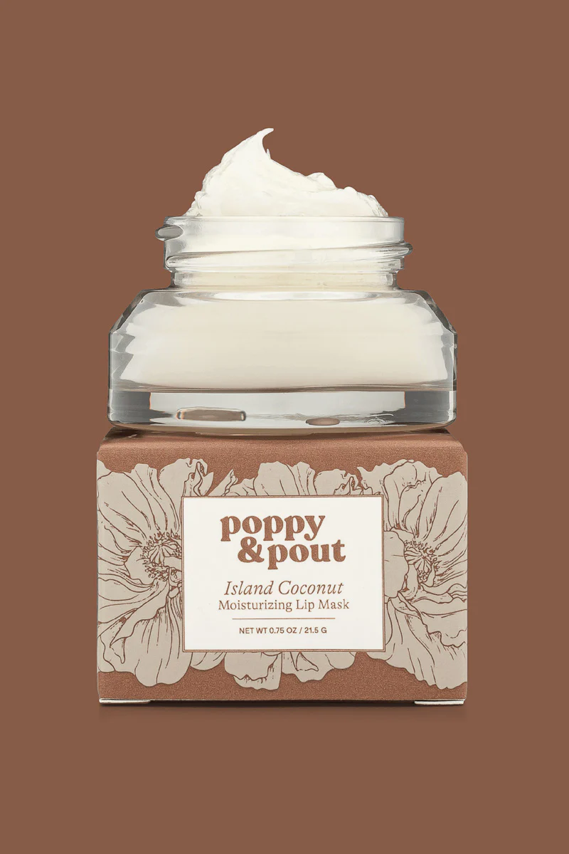 Poppy & Pout Moisturizing Lip Mask Island Coconut - Image 2