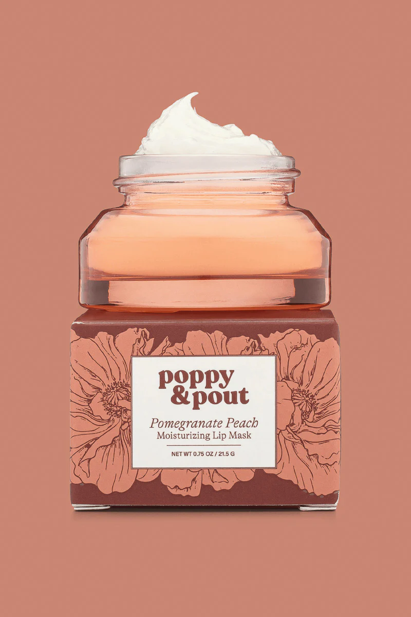Poppy & Pout Moisturizing Lip Mask Pomegranate Peach - Image 2