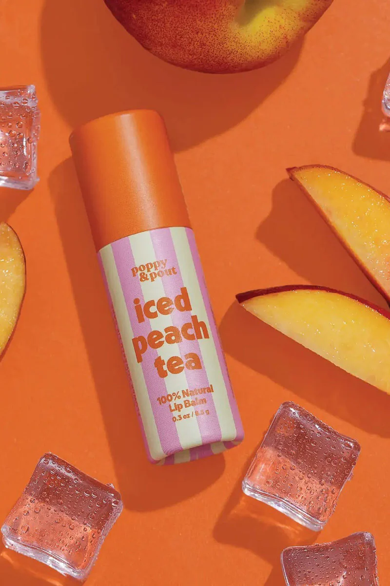 Poppy & Pout Retro Refreshers Lip Balm Iced Peach Tea