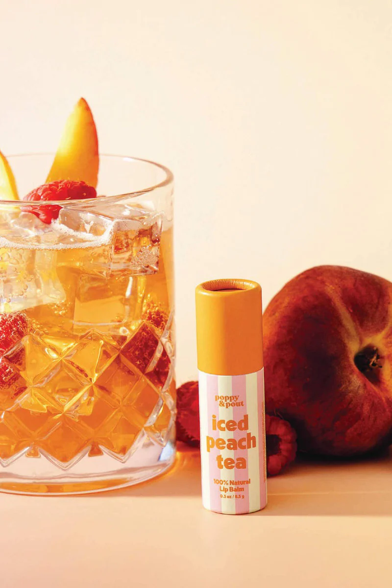 Poppy & Pout Retro Refreshers Lip Balm Iced Peach Tea - Image 2
