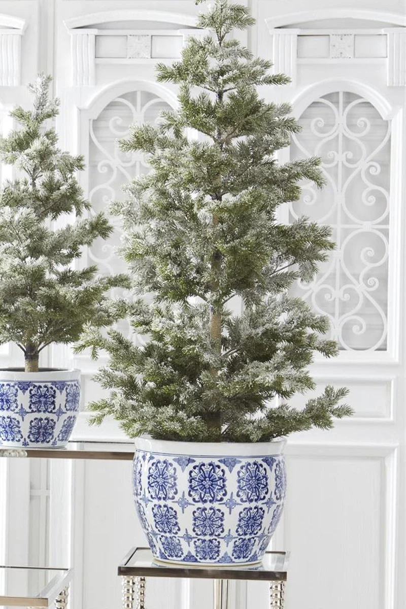 Chinoiserie Planter 12.75" Blue & White