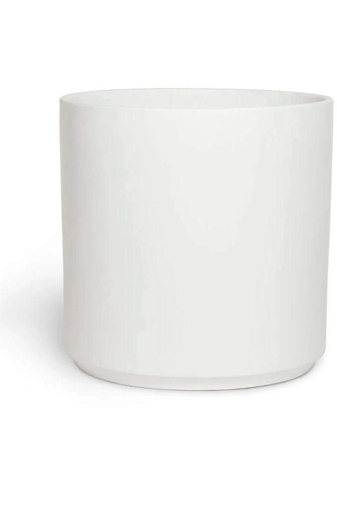 POT, CYLINDER MDRN CRMC 15" WH