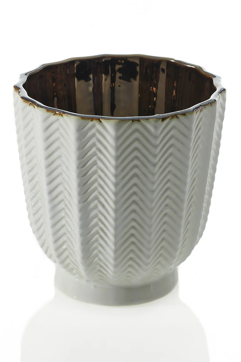 Melrose Pot 5.25"x 5.25" White