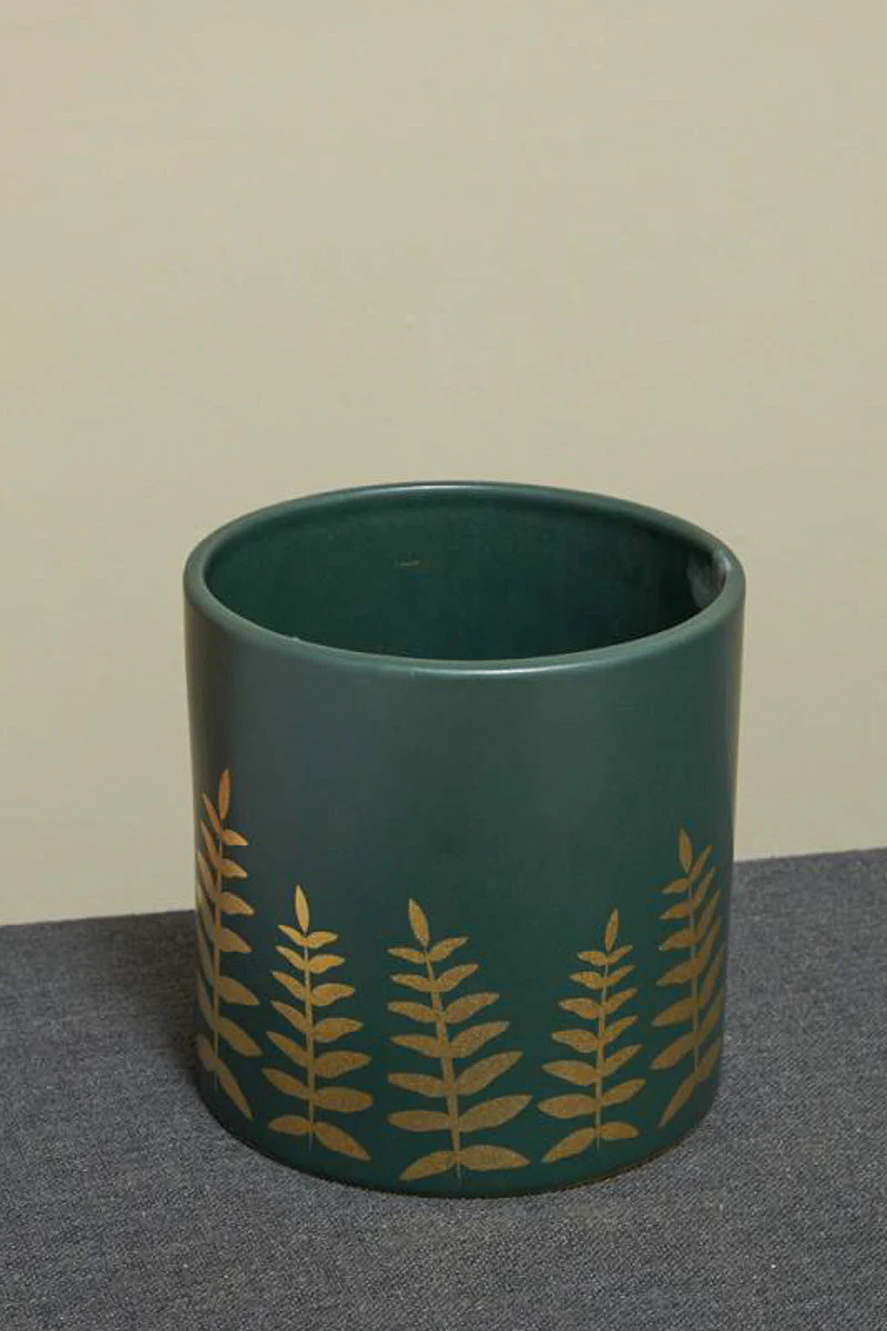 Midwinter Fern Pot 6.5" Green