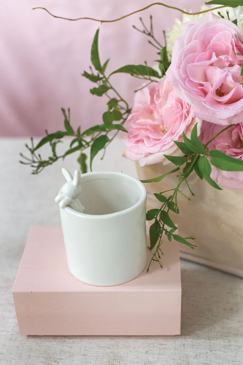 Peeking Bunny Pot Medium