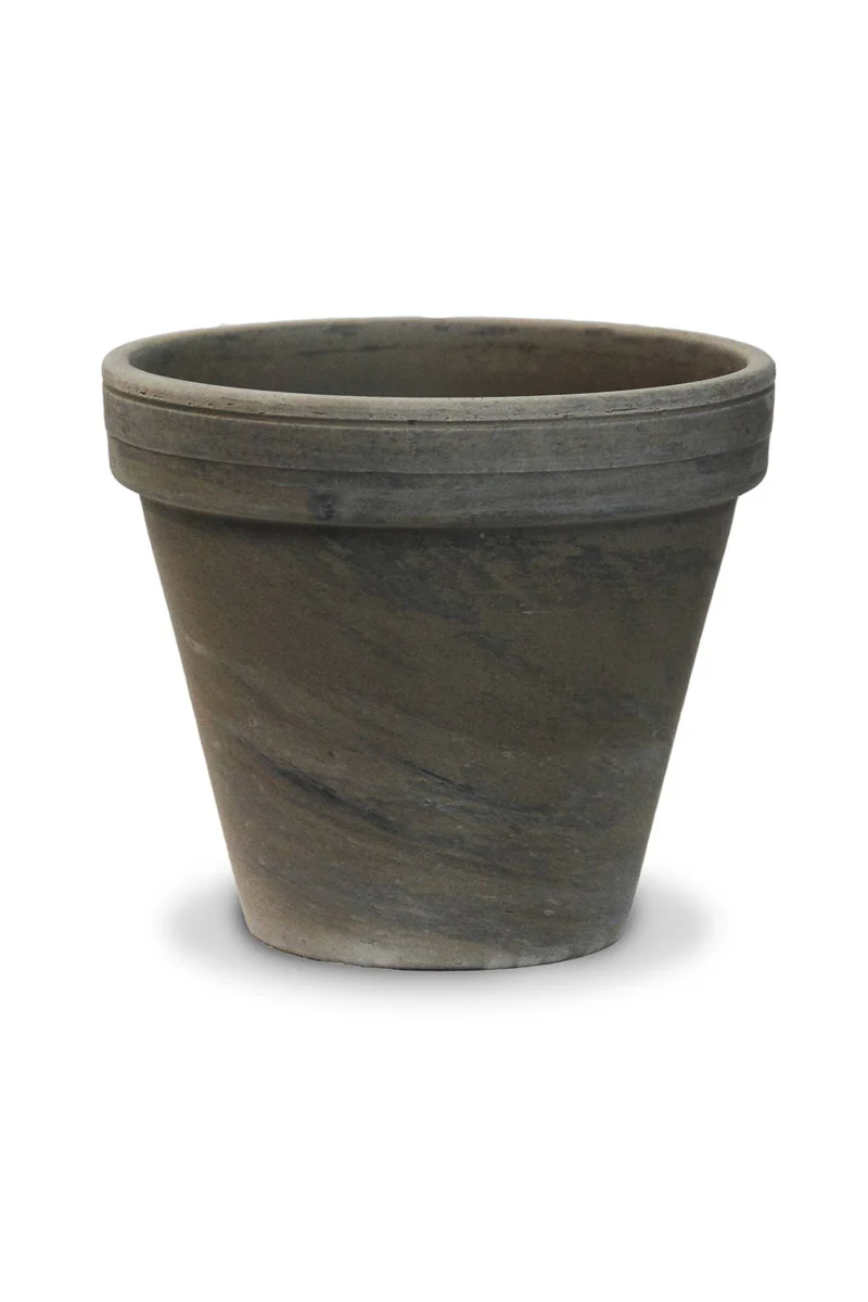 Dark Basalt Marbled Standard Flower Pot 8"