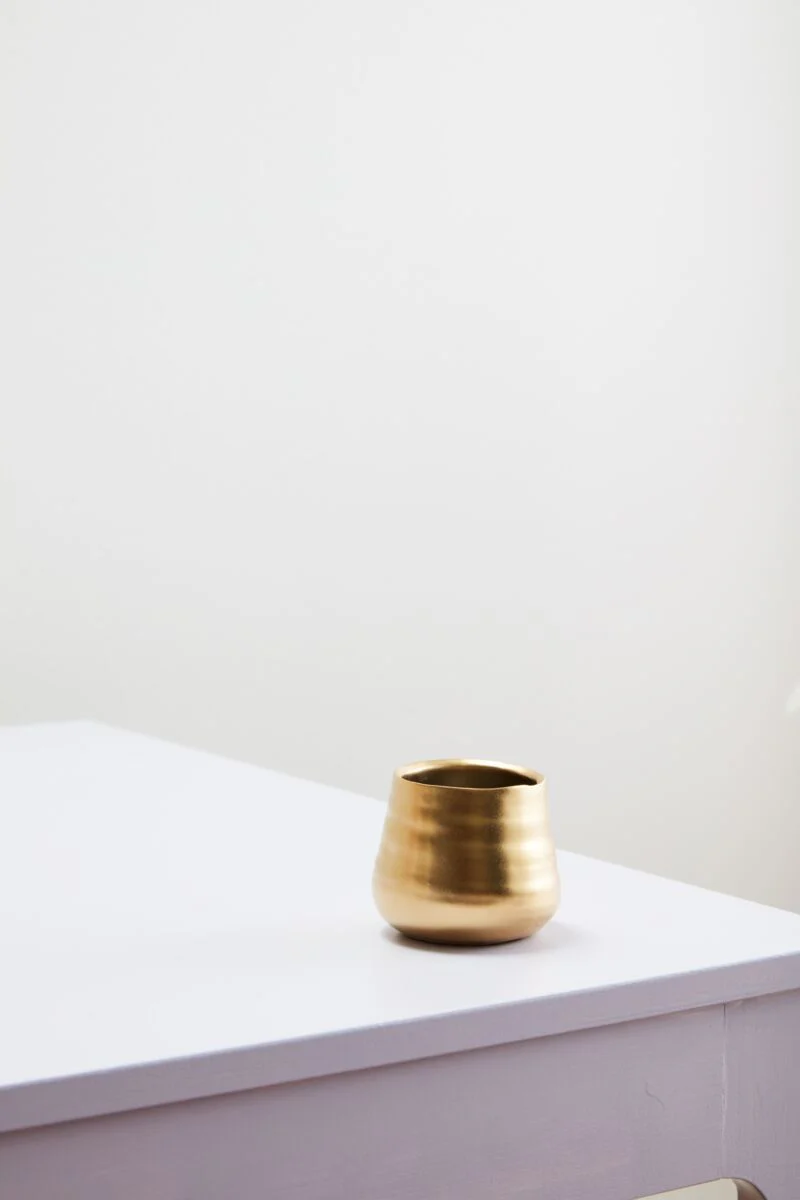 Tegan Planter 3.25" x 3" Gold
