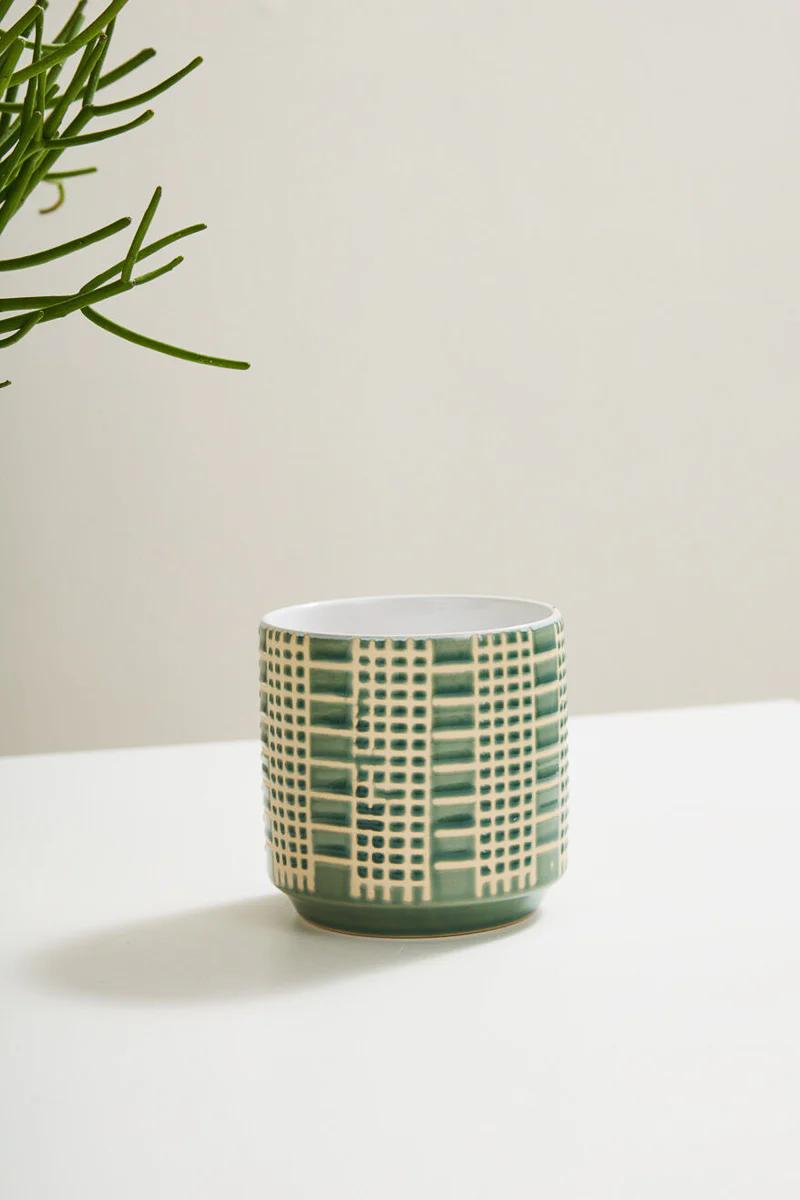 Zati Planter 4.75"x 4.75" Green