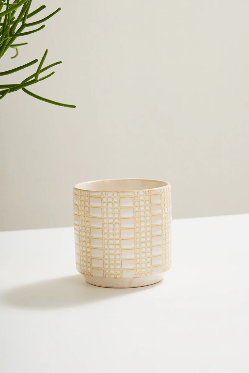 Zati Planter 4.75"x 4.75" White