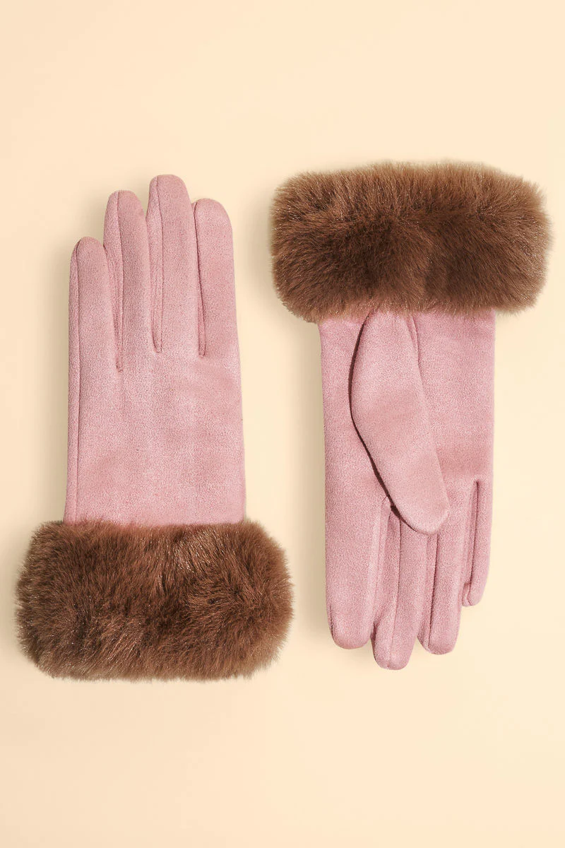 Powder Design Betinna FF Cuff Gloves Petal/Teddy - Image 2