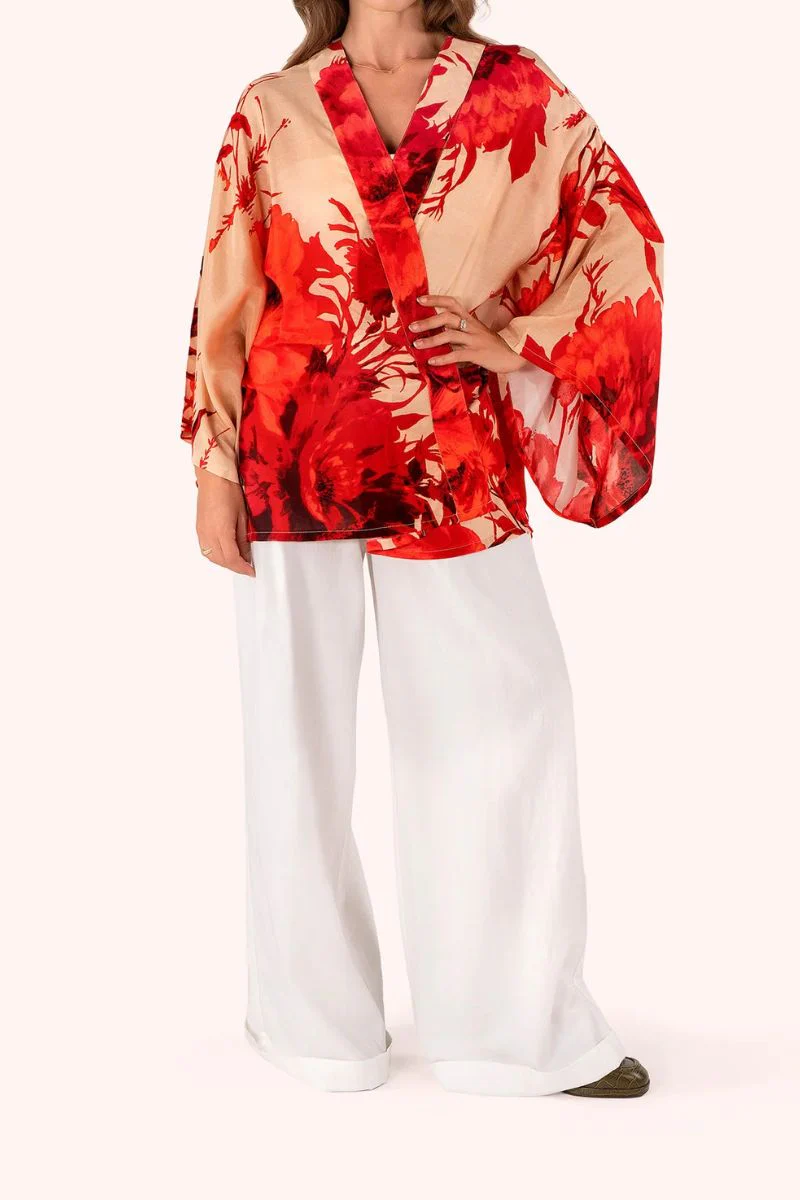 Powder Design Kimono Jacket Rouge Blooms - Image 2