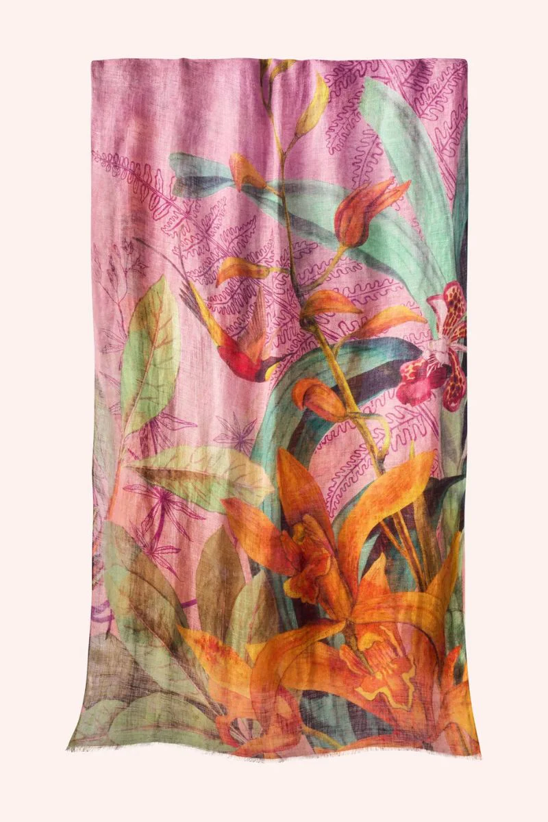 Powder Design Linen/Cotton Scarf Botany Bliss Lavender - Image 2