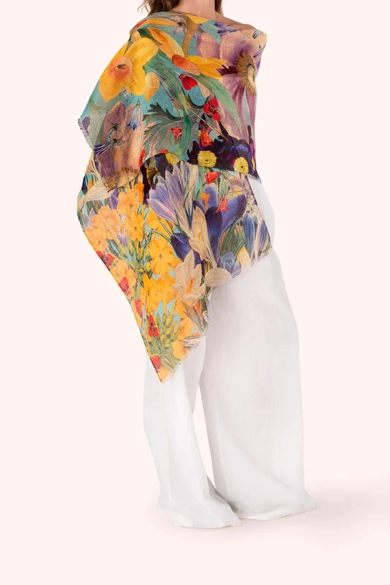 Powder Design Linen/Cotton Scarf Spring Flora - Image 3