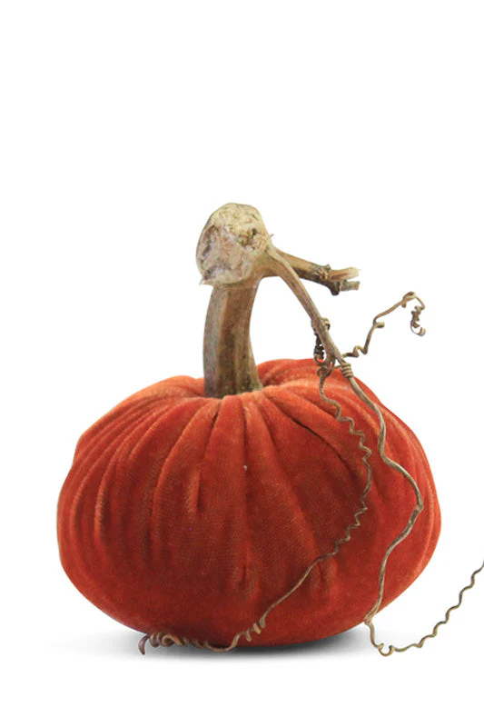 Plush Pumpkin Velvet Pumpkin 6" Apricot - Image 2