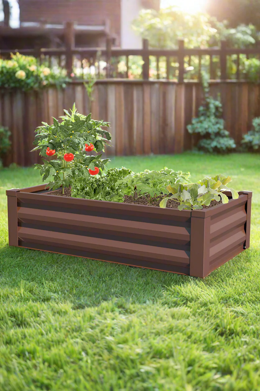 Small Space Raised Garden Planter 47" Brown