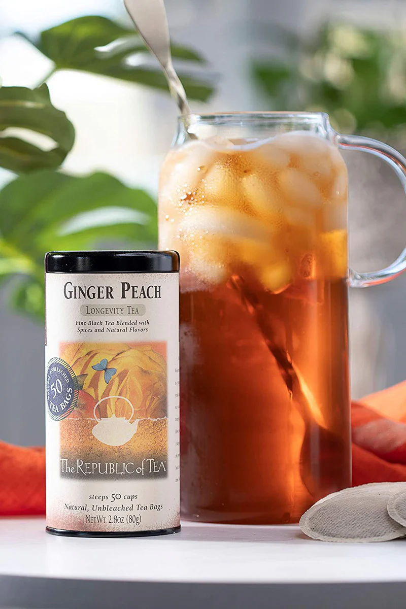 Republic of Tea Ginger Peach Black Tea Bags - Image 2