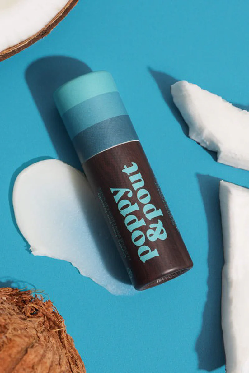 Poppy & Pout Retro Surf Lip Balm Coconut Coast