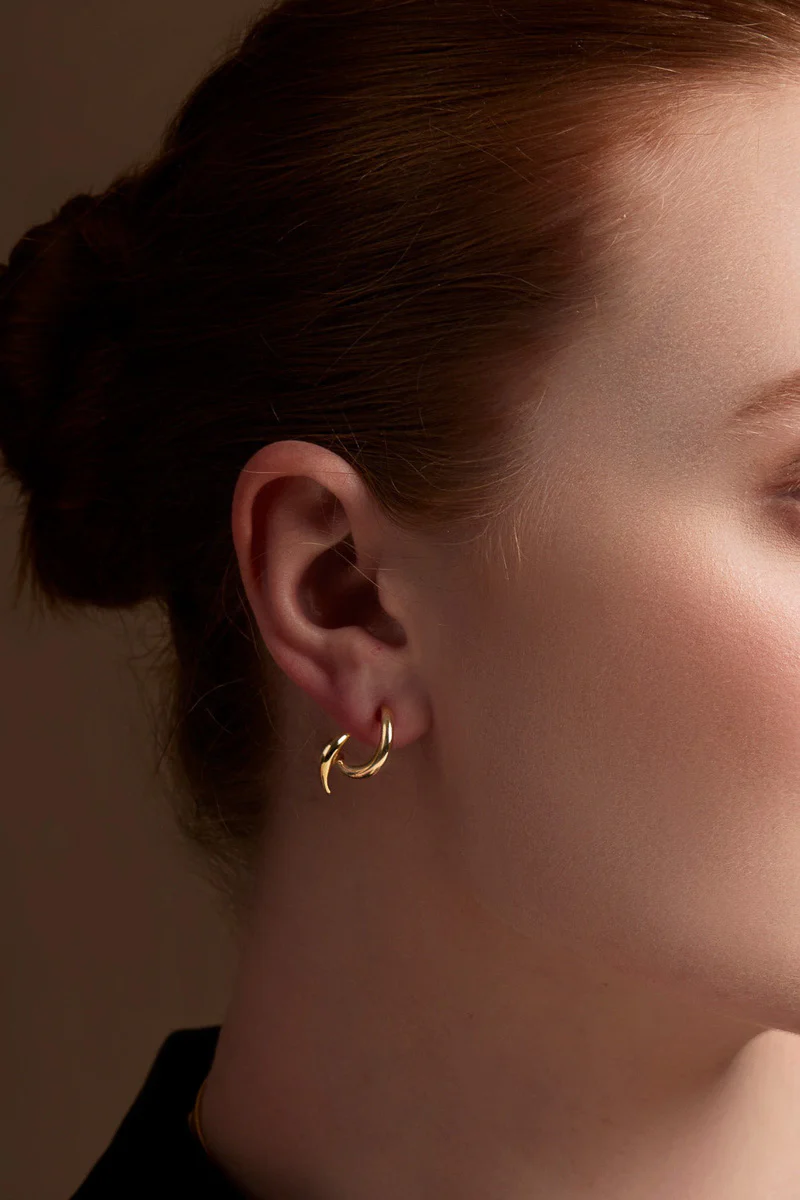Rho Quote Ear Jacket Earrings Gold