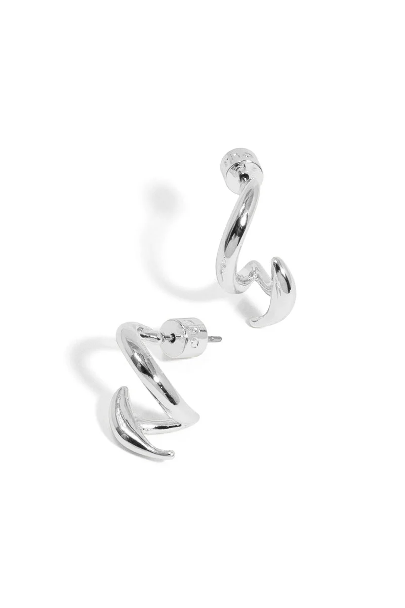 Rho Quote Ear Jacket Earrings Rhodium