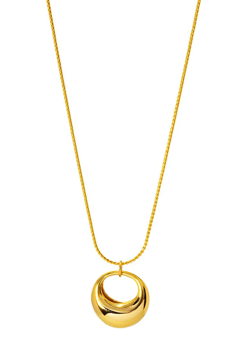 Rho Waterdrop Pendant Necklace Gold - Image 2