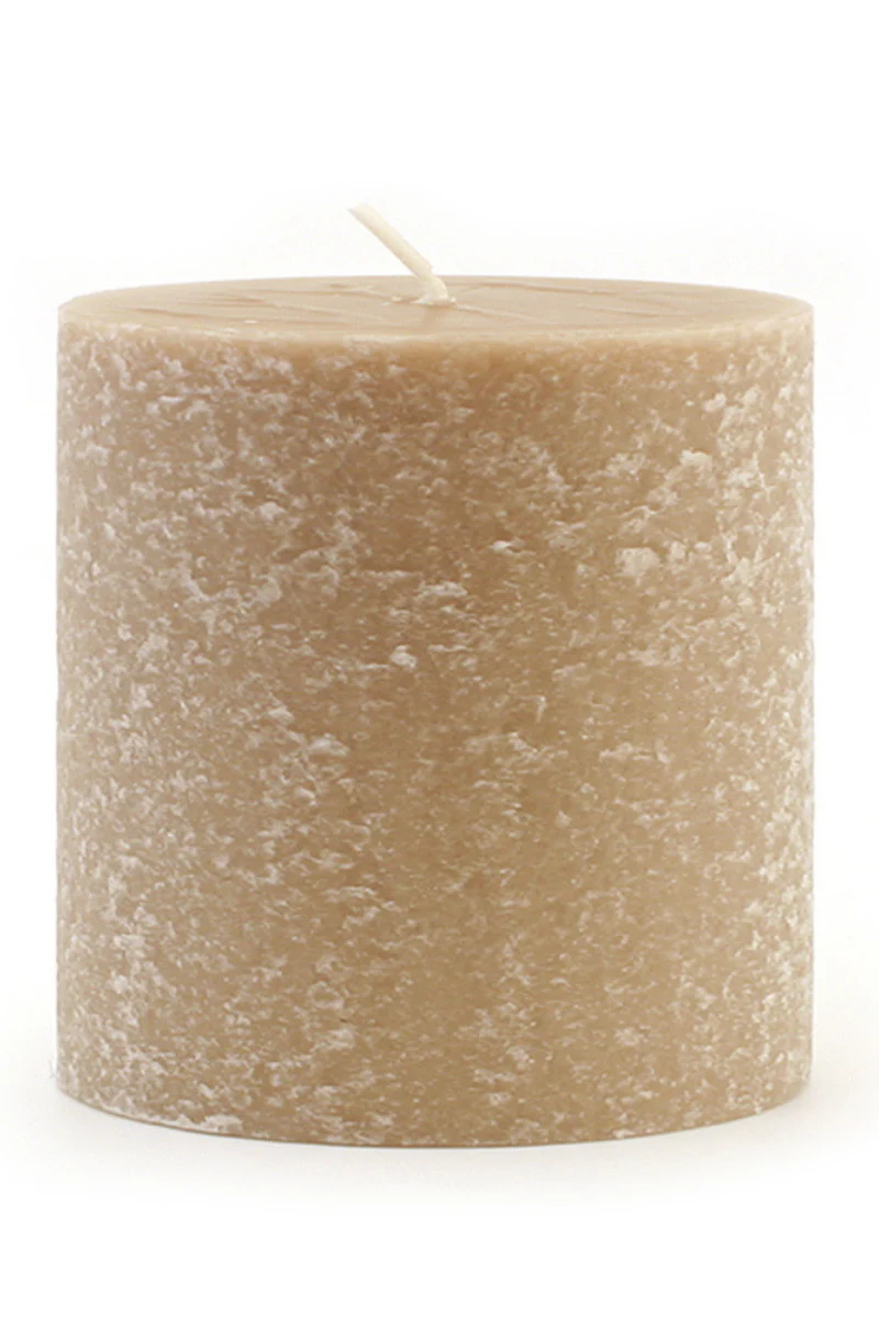 Root Candle Timberline Pillar Taupe 3"x3"