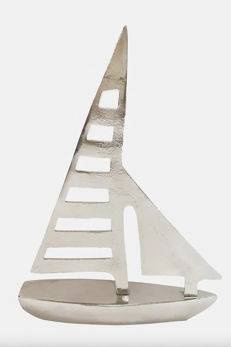 SAILBOAT METAL SILVER 15"