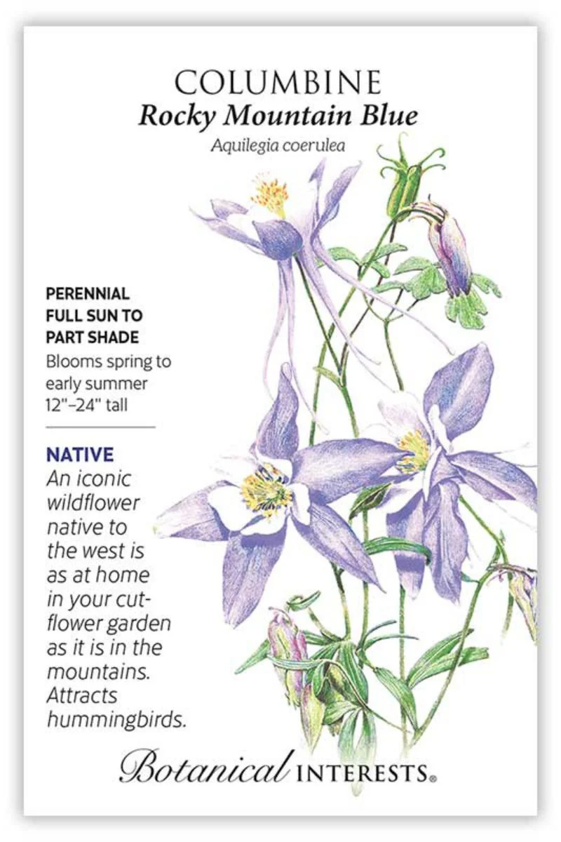 Botanical Interests Rocky Mountain Blue Columbine Seeds - Image 2