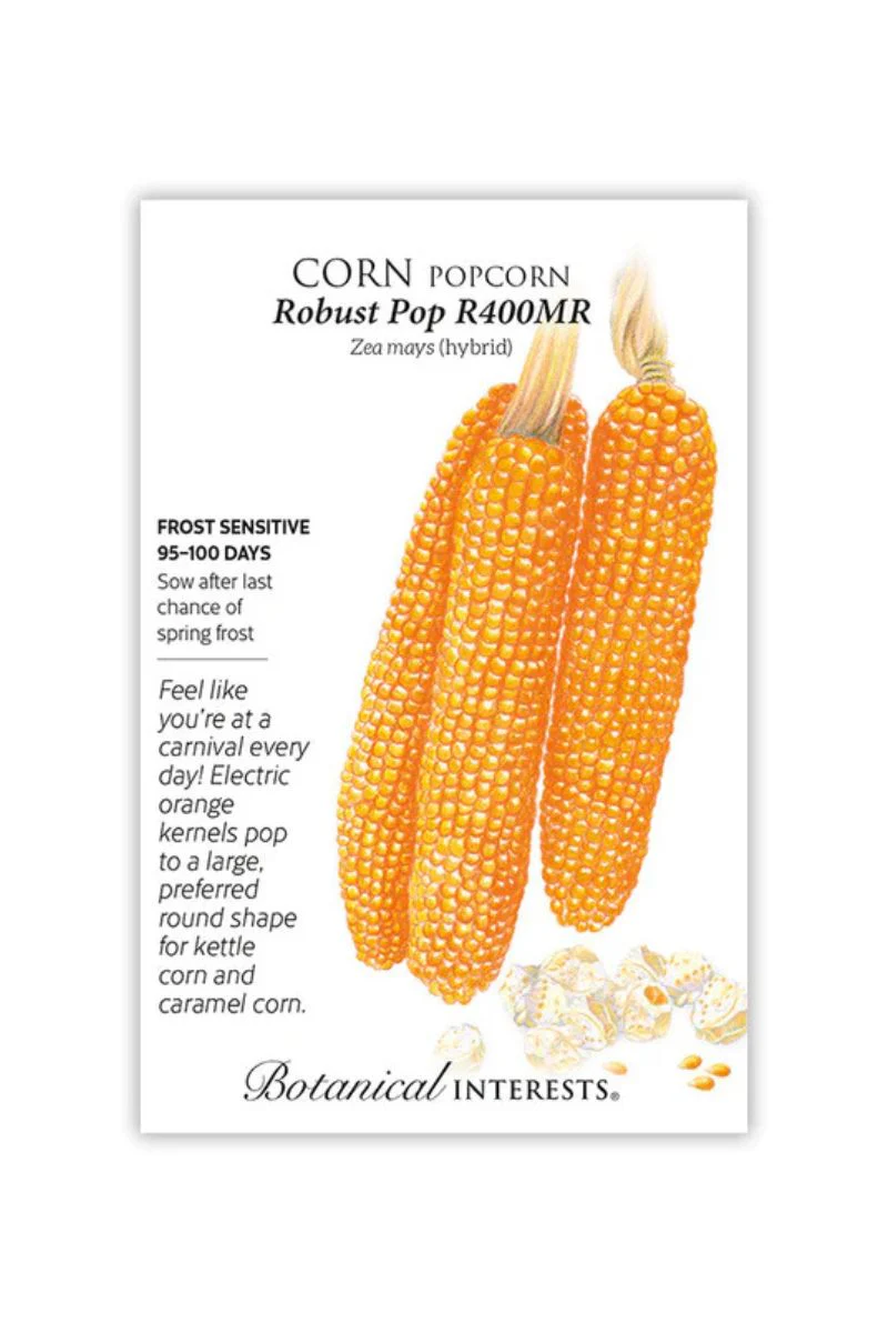 Botanical Interests Robust Pop R400MR Popcorn Corn Seeds