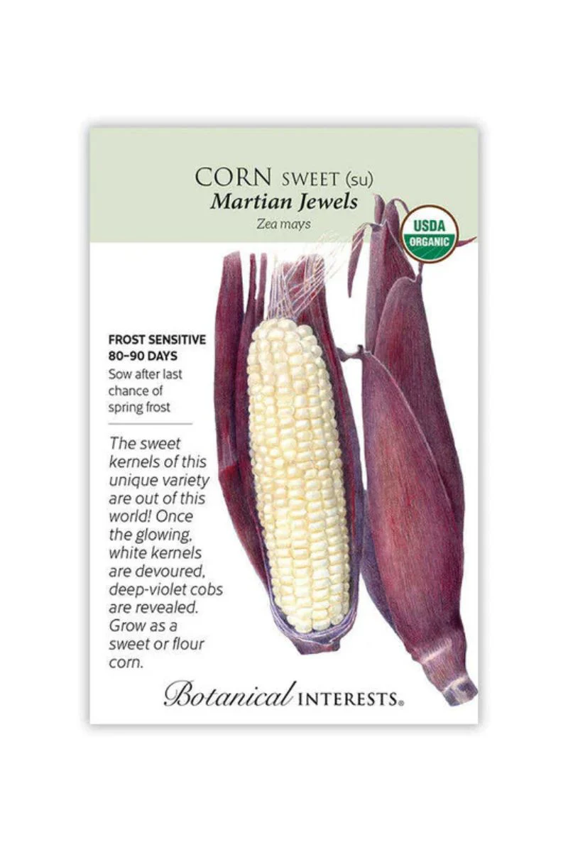 Botanical Interests Martian Jewels Sweet Corn Organic Seeds