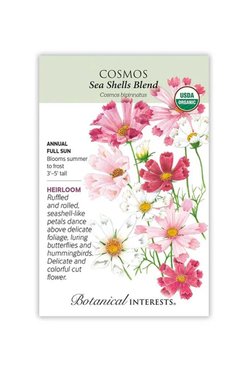 Botanical Interests Sea Shells Blend Cosmos Seeds