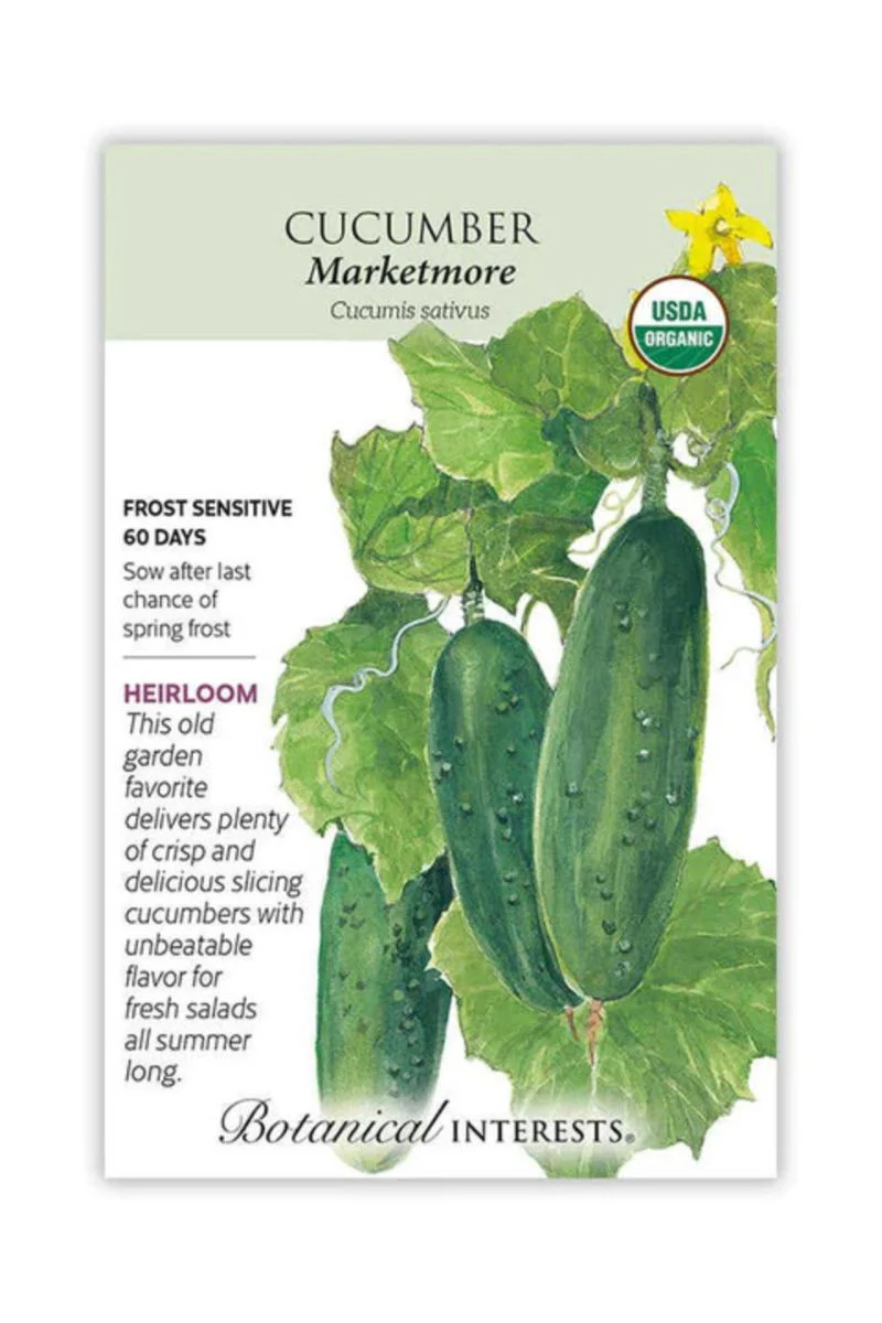 Botanical Interests Marketmore Cucumber Organic Seeds
