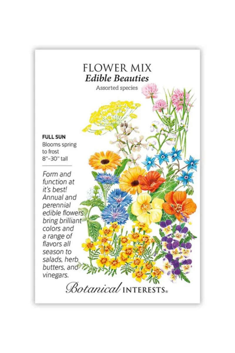 Botanical Interests Edible Beauties Flower Mix Seeds