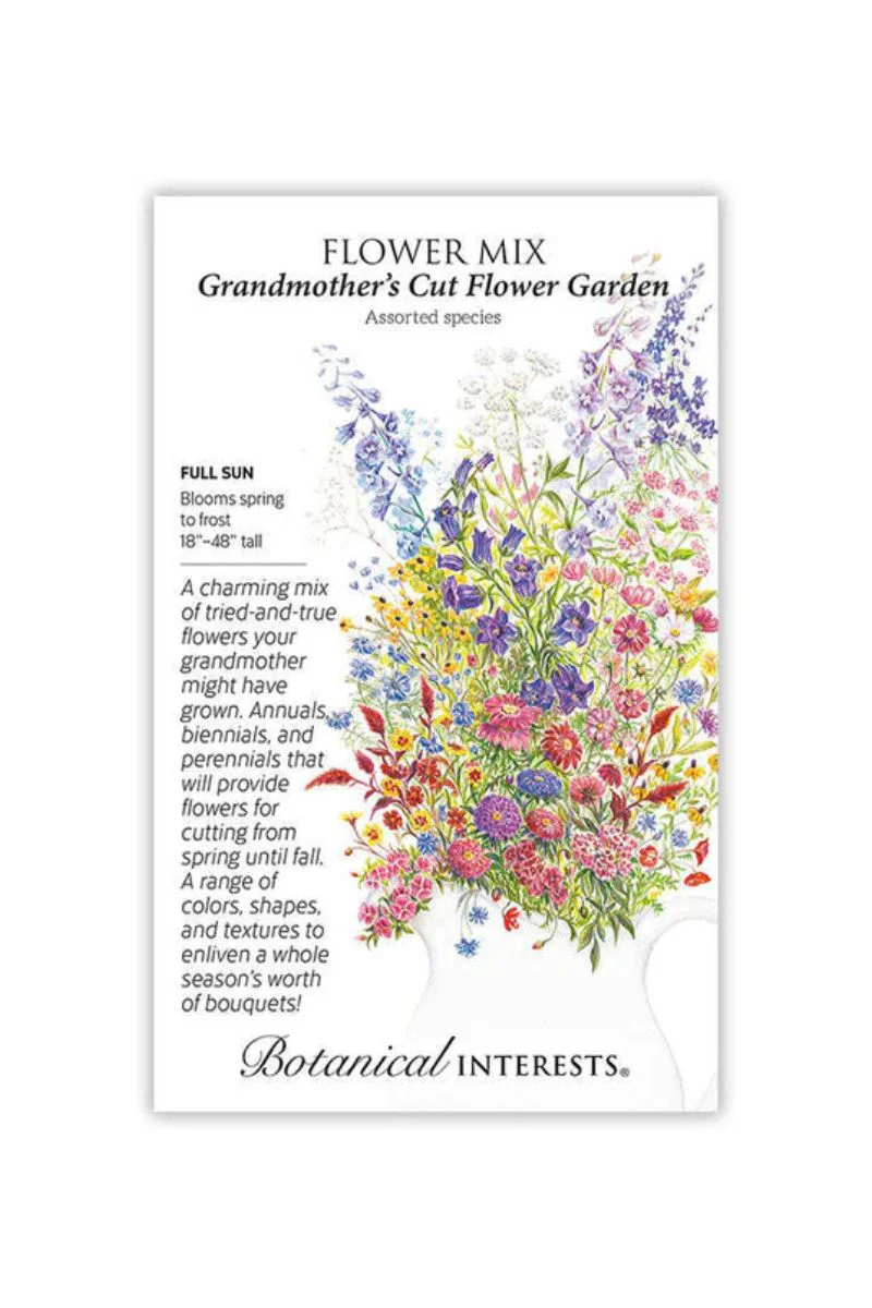 Botanical Interests Grandmother's Cut Flower Garden Mix Seeds