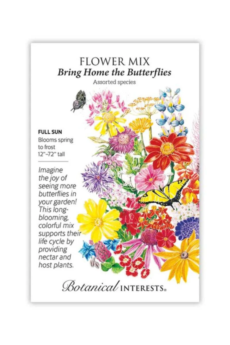 Botanical Interests Bring Home the Butterflies Flower Mix Seeds