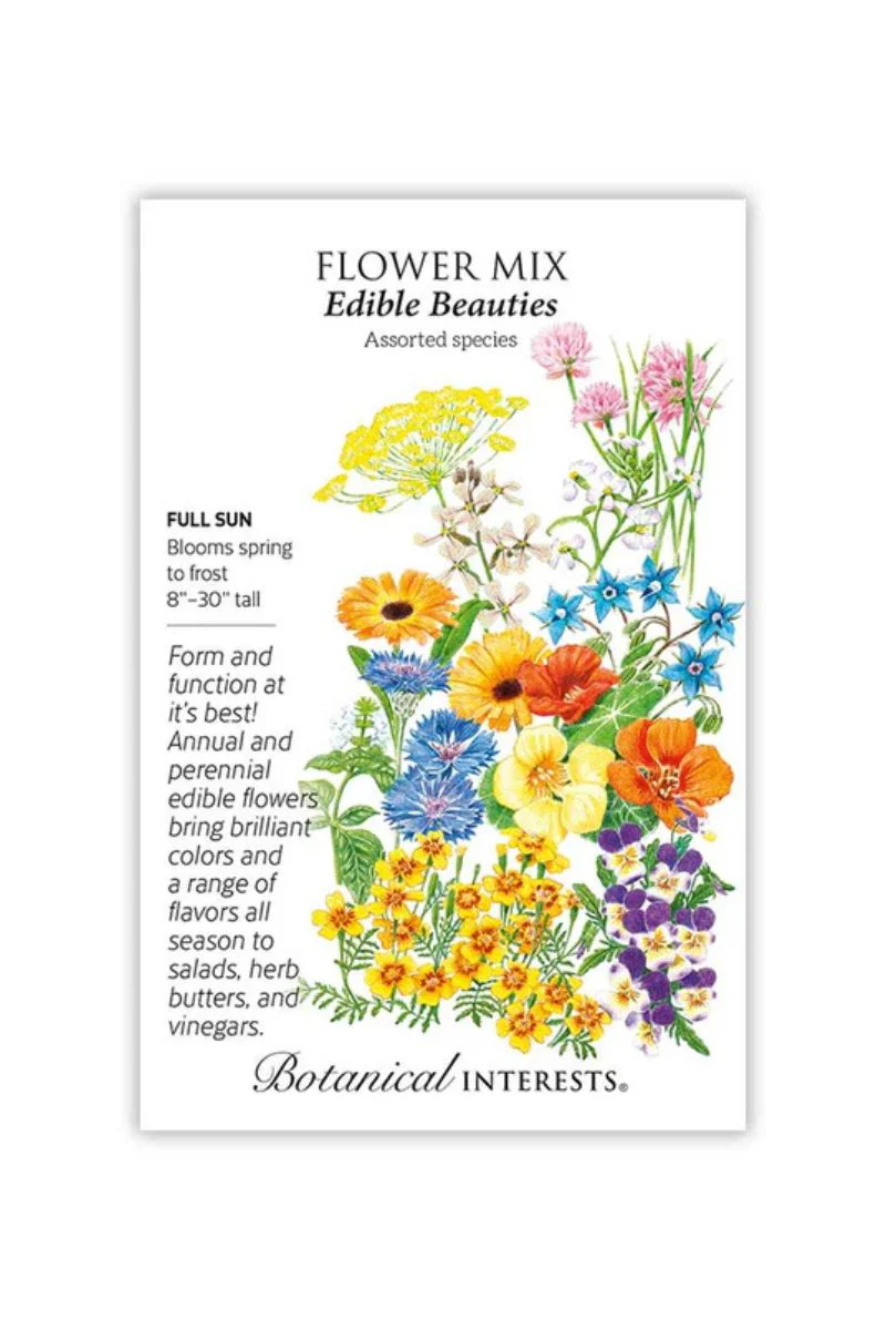 Botanical Interests Edible Beauties Flower Mix Seeds