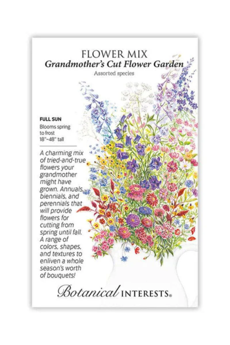 Botanical Interests Grandmother's Cut Flower Garden Mix Seeds