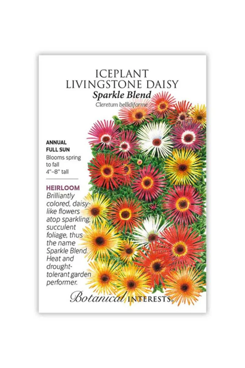 Botanical Interests Sparkle Blend Iceplant (Livingstone Daisy) Seeds