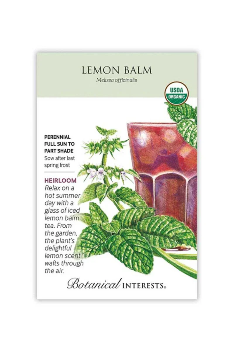 Botanical Interests Lemon Balm Organic Seeds