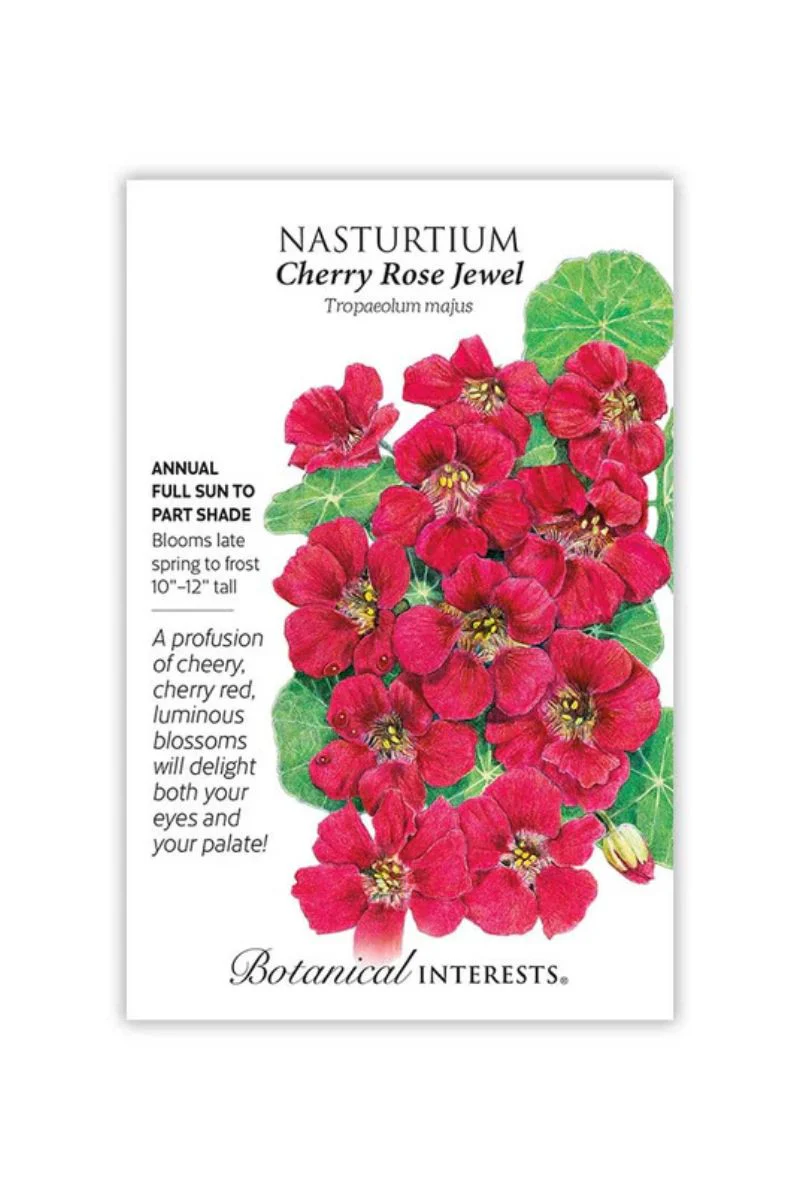 Botanical Interests Cherry Rose Jewel Nasturtium Seeds