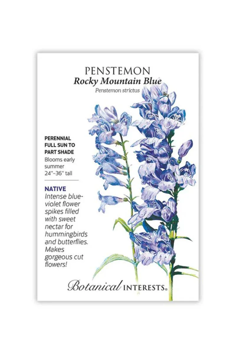 Botanical Interests Rocky Mountian Blue Penstemon Seeds
