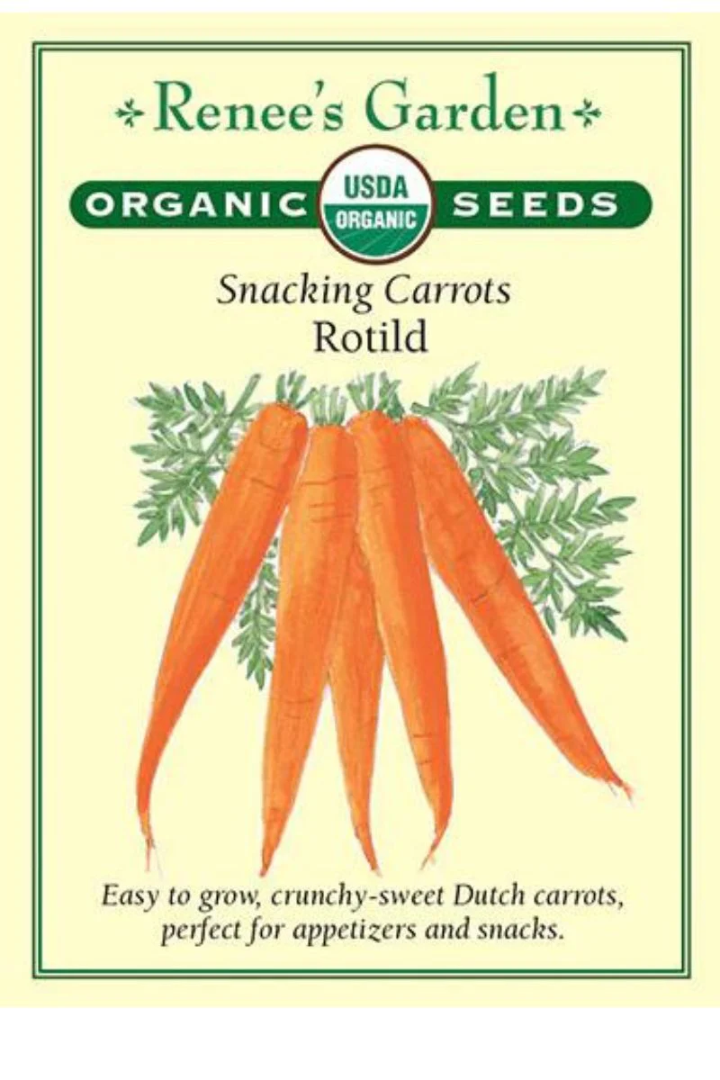 Renee's Garden Snacxking Carrots Rotild Organic Seeds