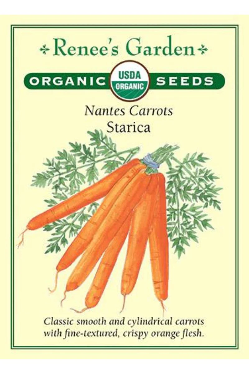 Renee's Garden Nantes Carrots Starica Organic Seeds