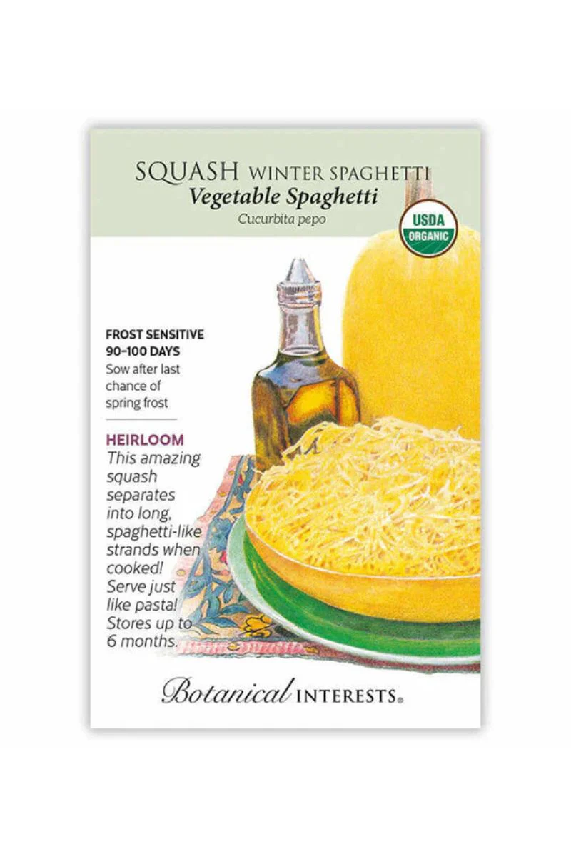 Botanical Interests Vegetable Spaghetti Winter Squash Organic Seeds