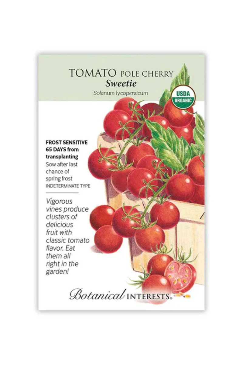 Botanical Interests Sweetie Pole Cherry Tomato Organic Seeds