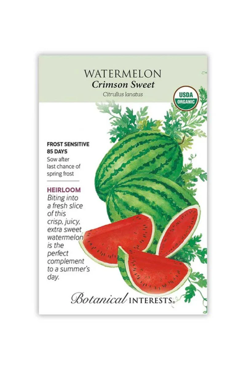 Botanical Interests Crimson Sweet Watermelon Organic Seeds
